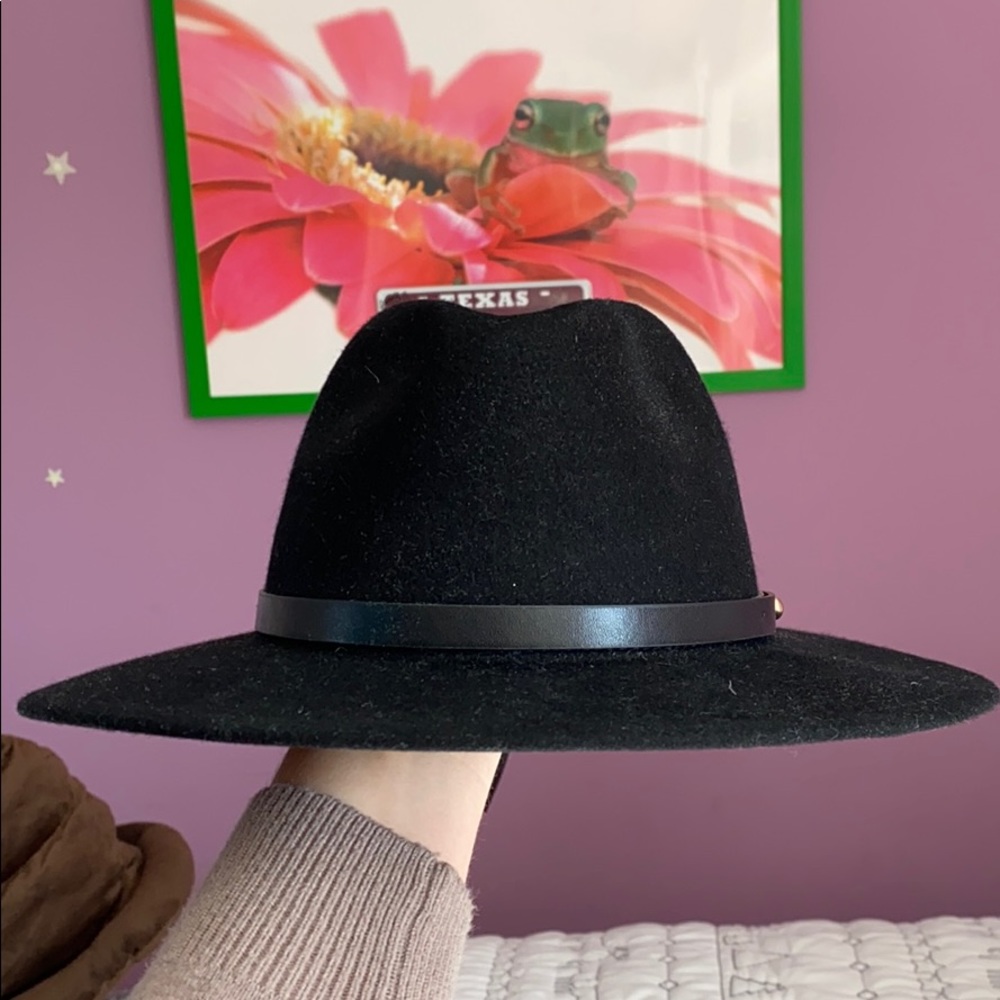 Free People Black wool hat